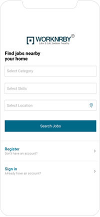 Find candidates near your home - Worknrby App